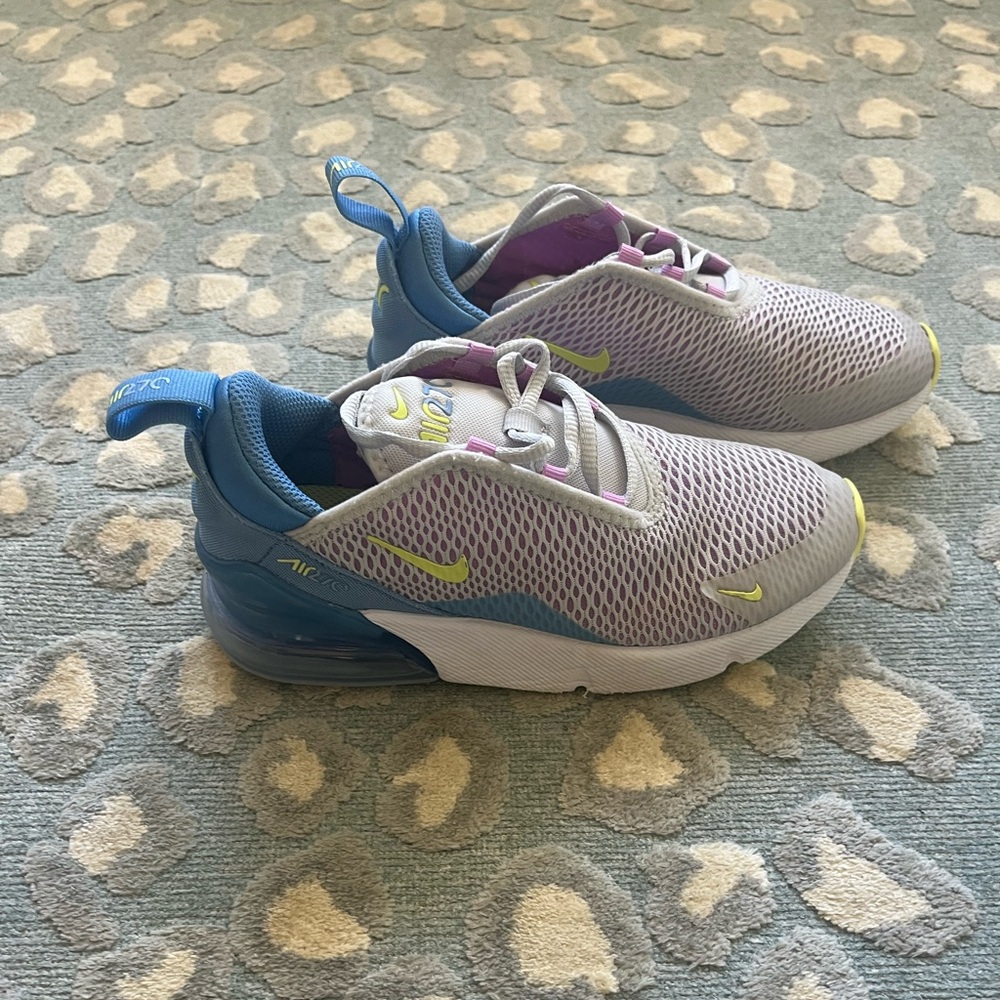 Kids Nike Air Max 270 Shoes - blue/yellow/purple